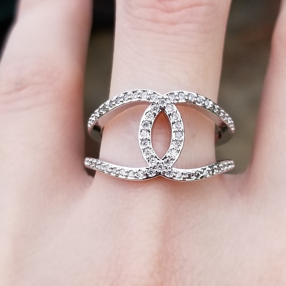 Jewelry - 🆕️Sterling Silver- White Sapphire Infinity Ring